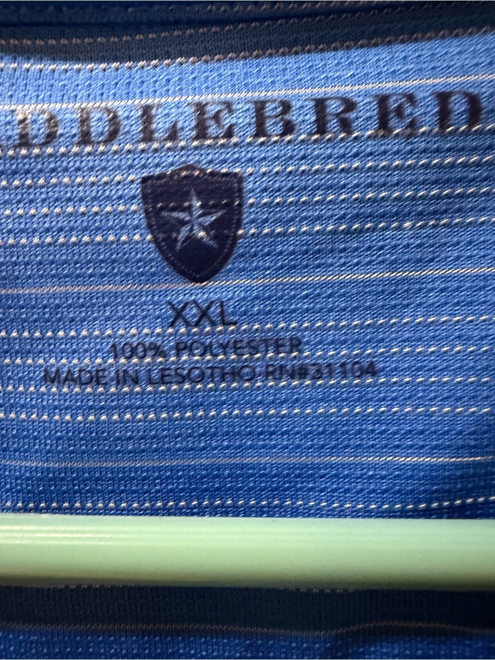 Saddlebred XXL Blue Performance Polo Shirt Golf Business Casual Polyester Men’s - Picture 3 of 5